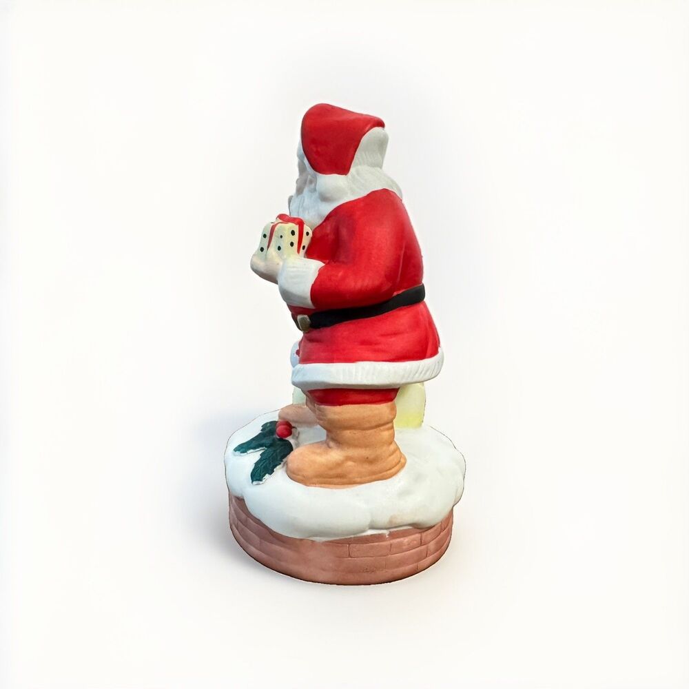 Vintage Musical Porcelain Santa Claus made by Mann 1982 Here Comes Santa Claus - Picture 4 of 11